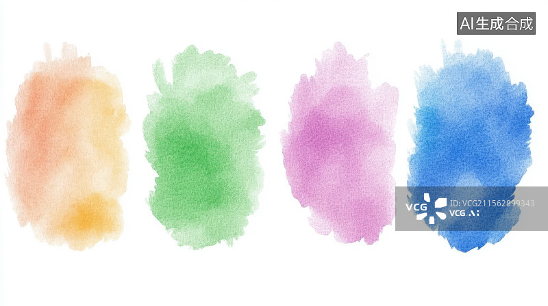 【AI数字艺术】彩色油画笔刷肌理元素图片素材