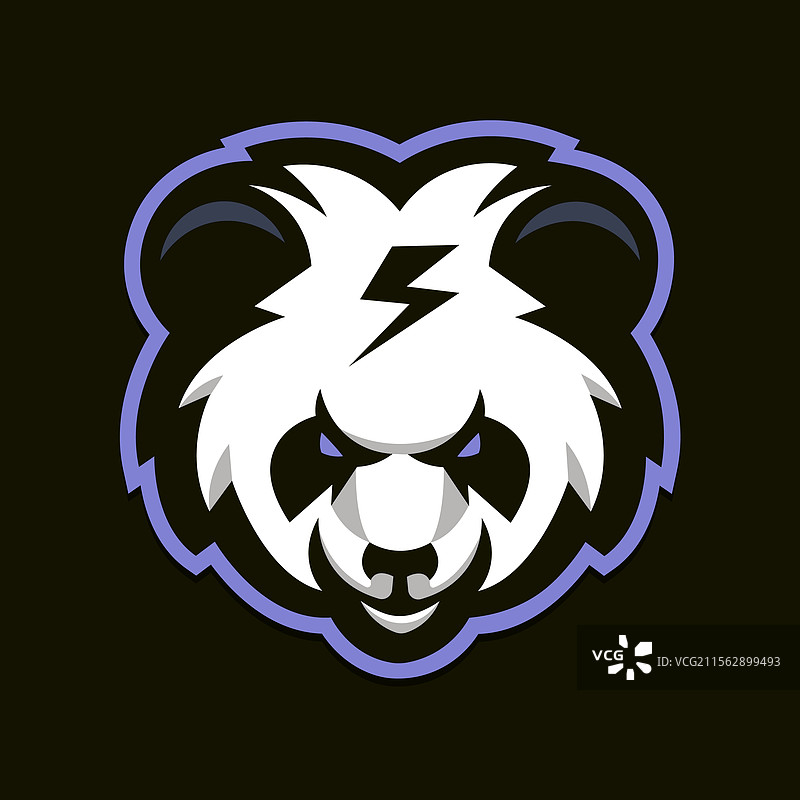 愤怒的熊猫吉祥物图片素材