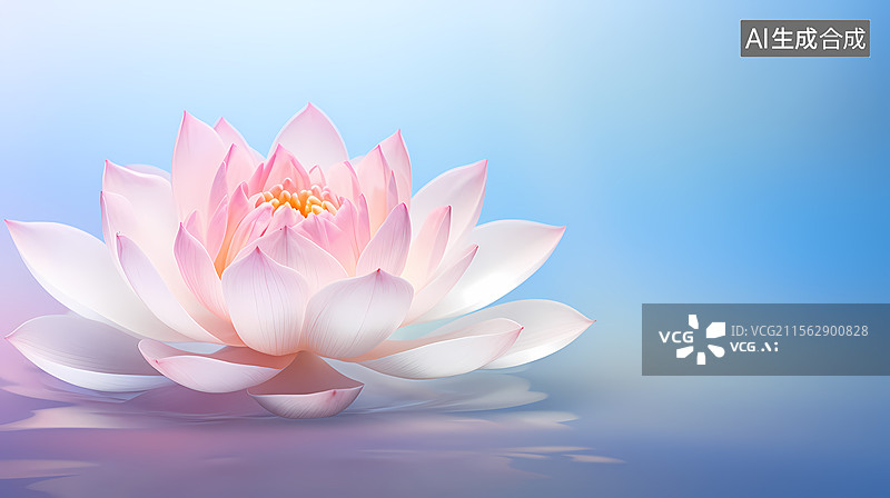 【AI数字艺术】粉色莲花花朵图片素材