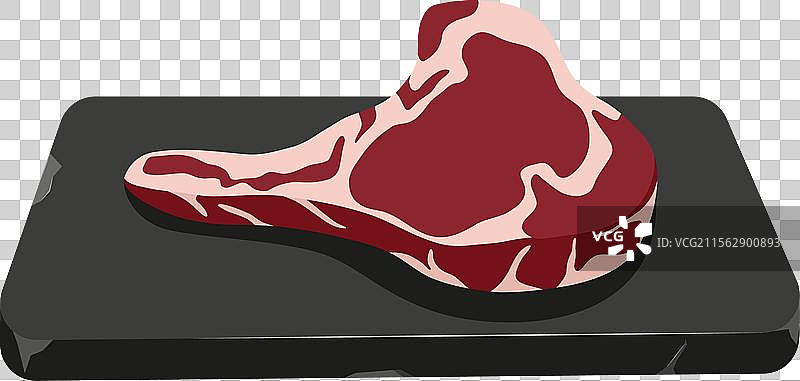 生牛排放在石盘上，新鲜的红肉图片素材
