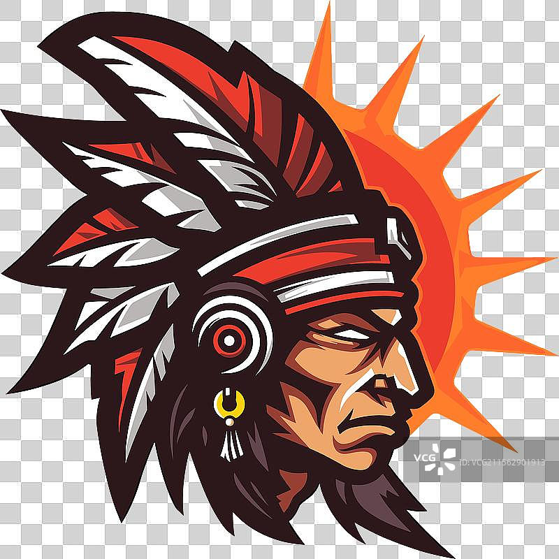 电子竞技标志 印度战士图标 贴纸 标志设计图片素材