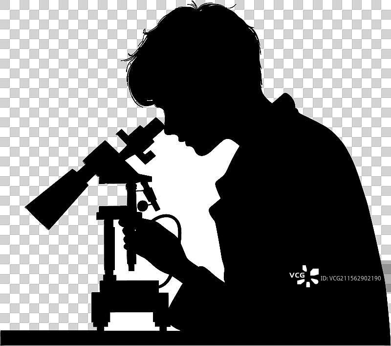 观察星星的人影图片素材