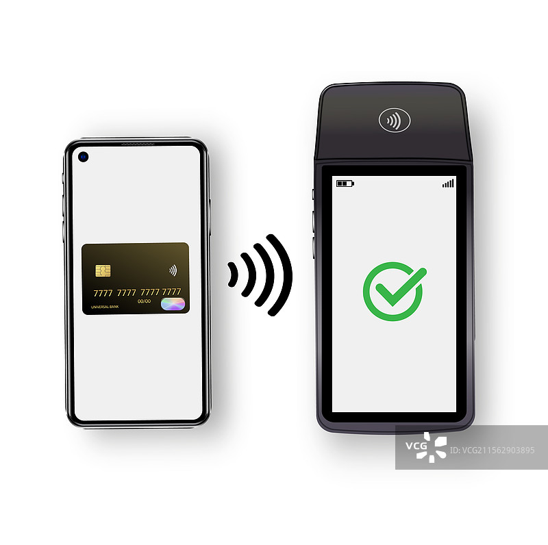 3D真实感NFC支付终端信用卡图片素材