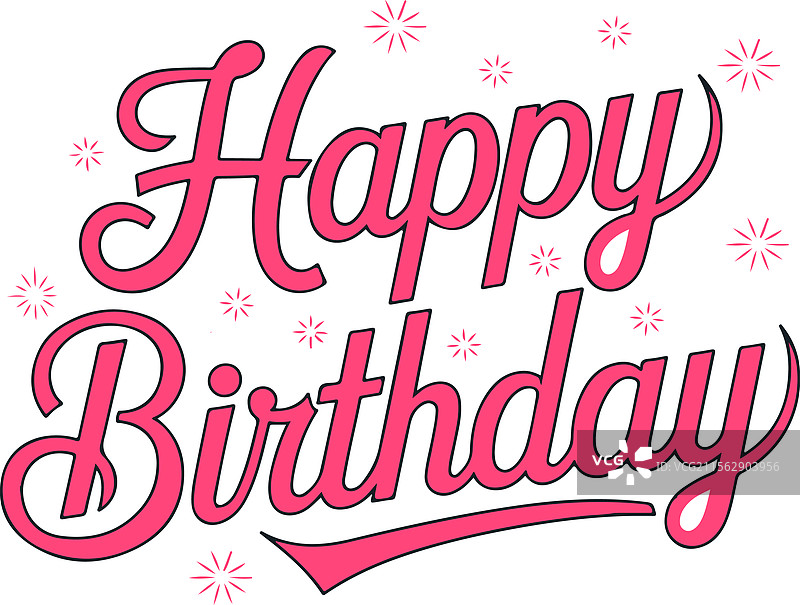 生日快乐排版logo设计图片素材