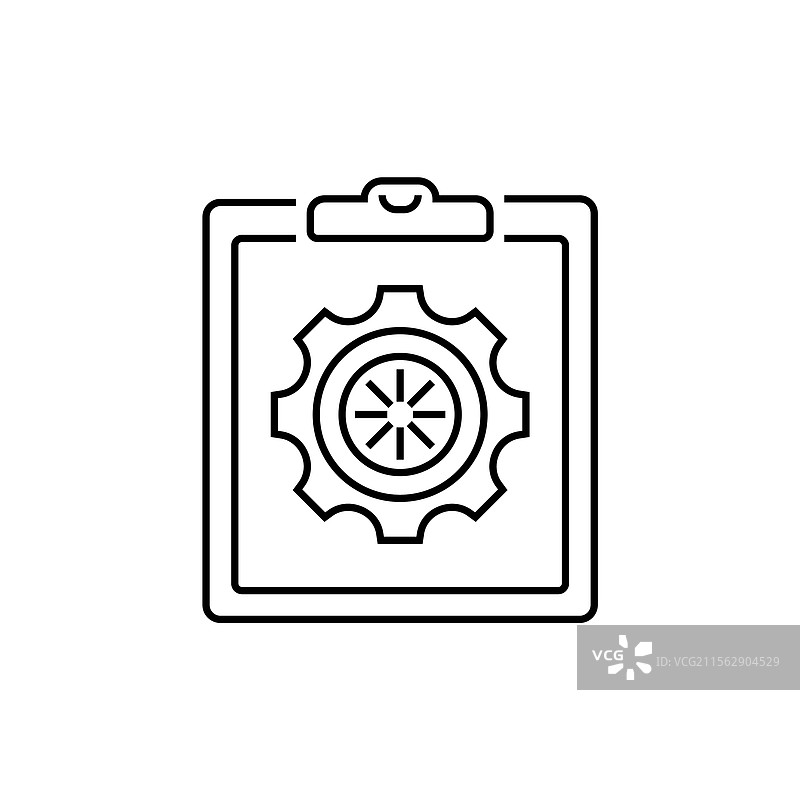 任务进度线图标线性风格标志图片素材