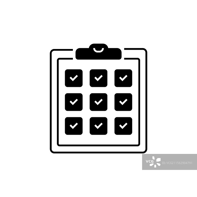 已完成任务的图标线性风格标志图片素材