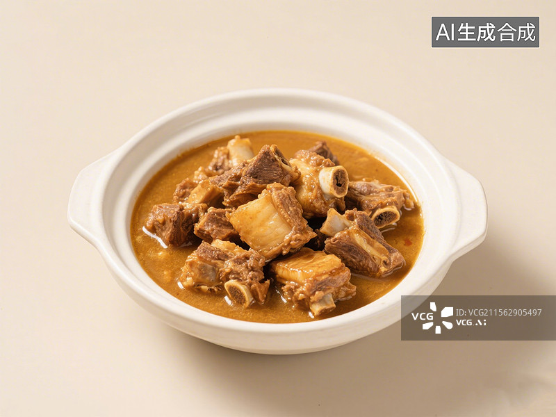 【AI数字艺术】红烧排骨美食食物图片素材