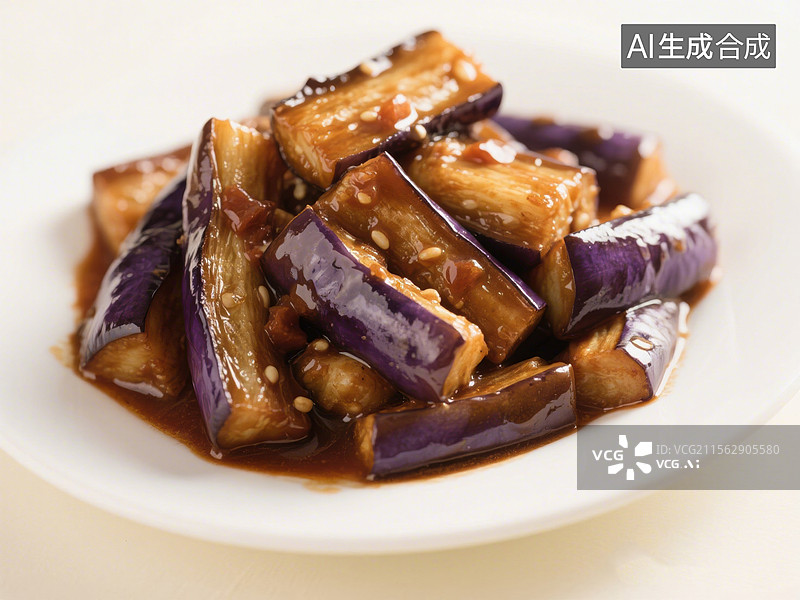 【AI数字艺术】烧茄子美食食物图片素材