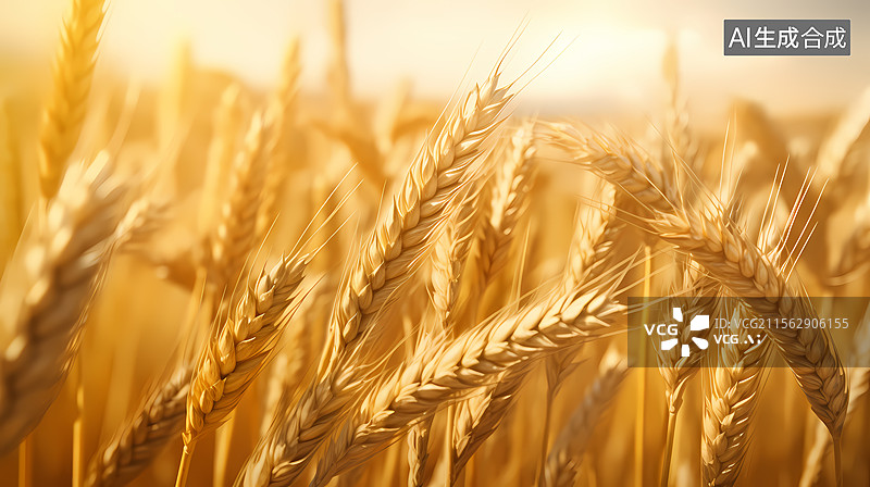 【AI数字艺术】金黄麦田图片素材