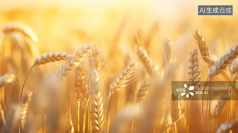 【AI数字艺术】金黄麦田图片素材