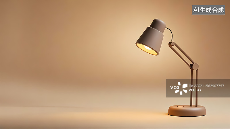 【AI数字艺术】简约风格台灯3D效果图图片素材