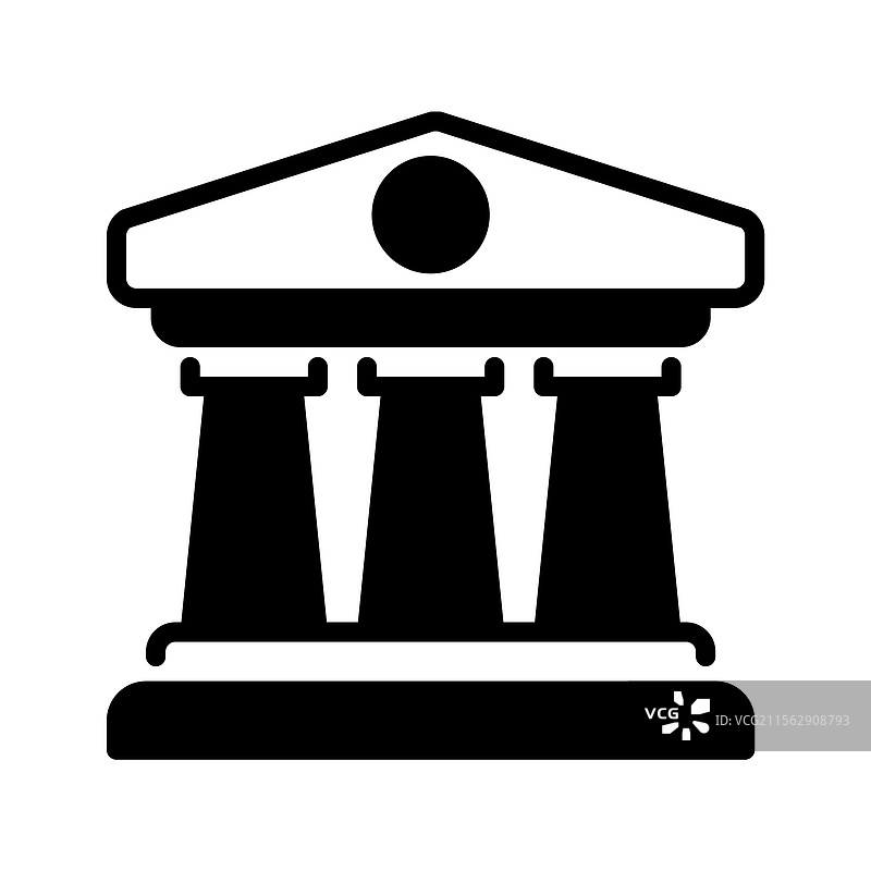 银行建筑线条图标通用创意图片素材