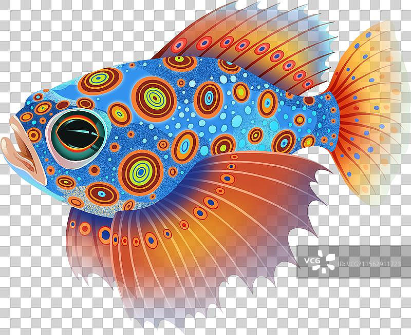 手绘插画-海底世界-深海鱼-热带鱼-免抠元素图片素材