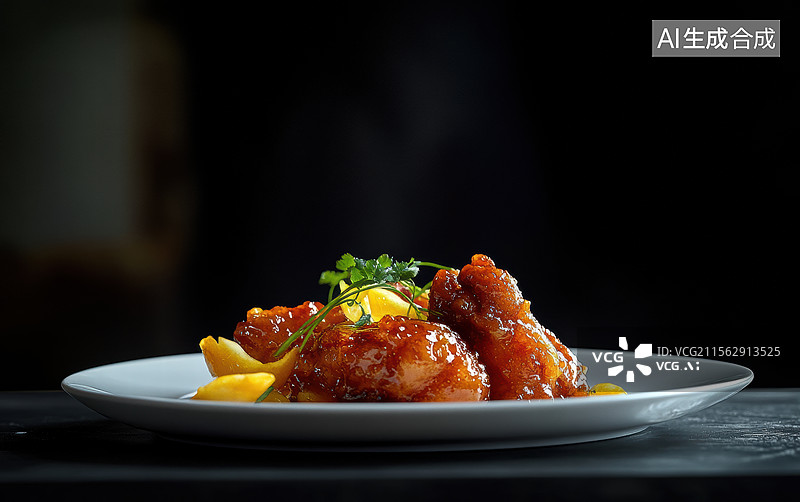 【AI数字艺术】糖醋排骨美味佳肴图片素材