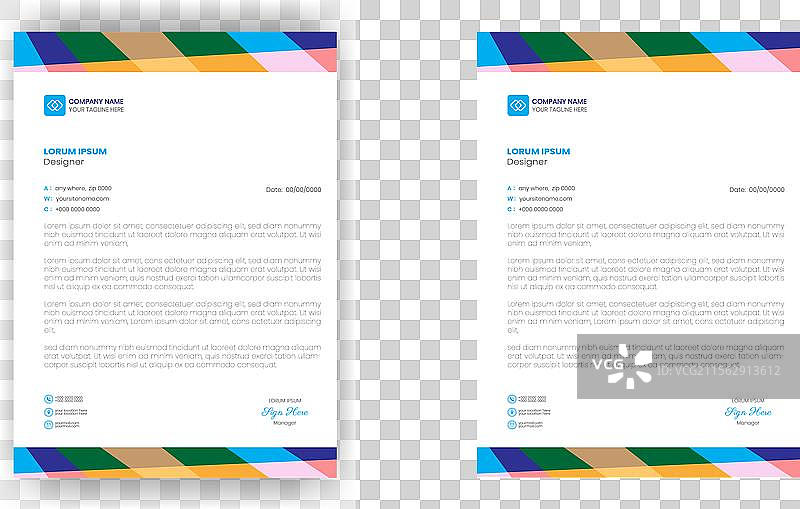 现代企业信头模板设计图片素材