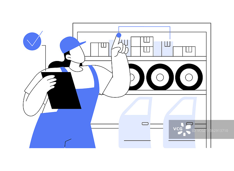 孤立的汽车零件供应卡通图像图片素材