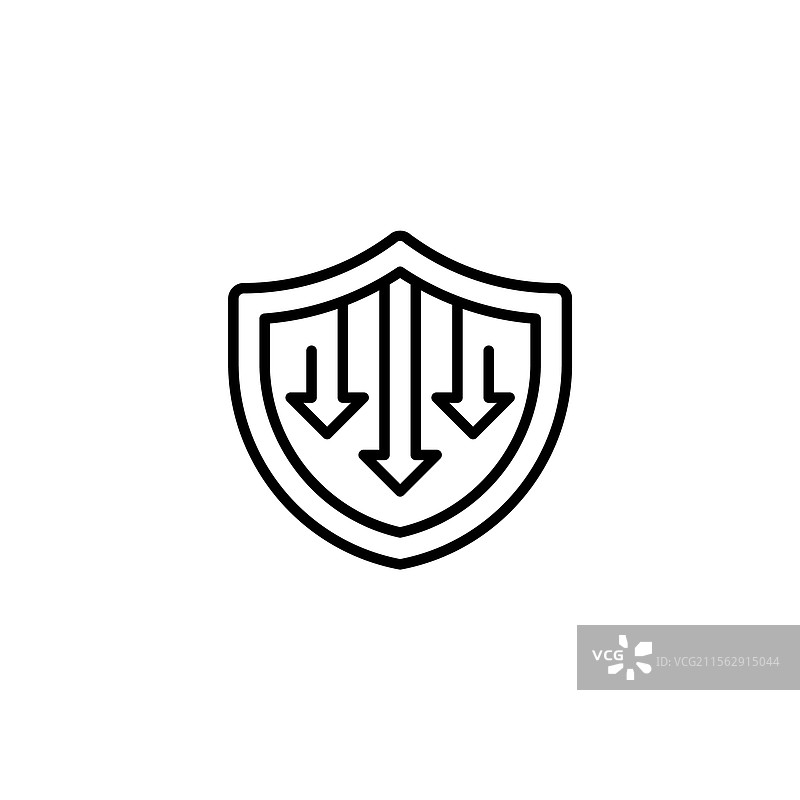 风险管理下线图标通用创意图片素材
