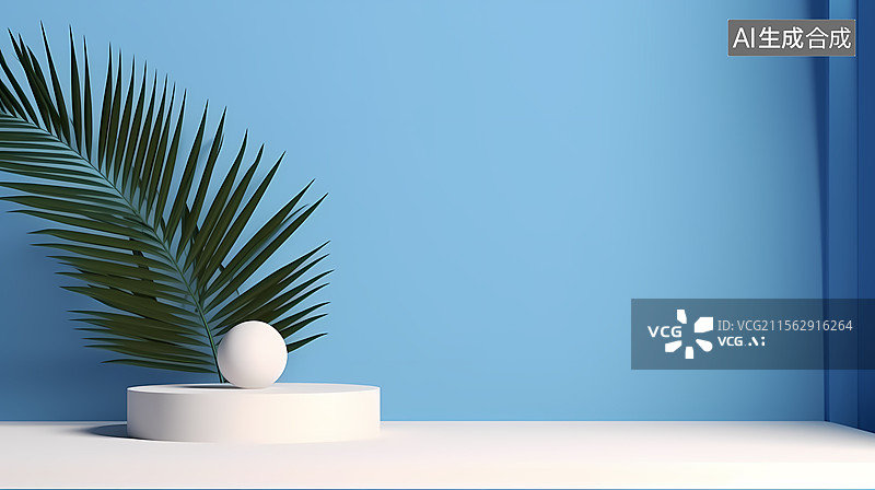 【AI数字艺术】现代极简产品展示台图片素材