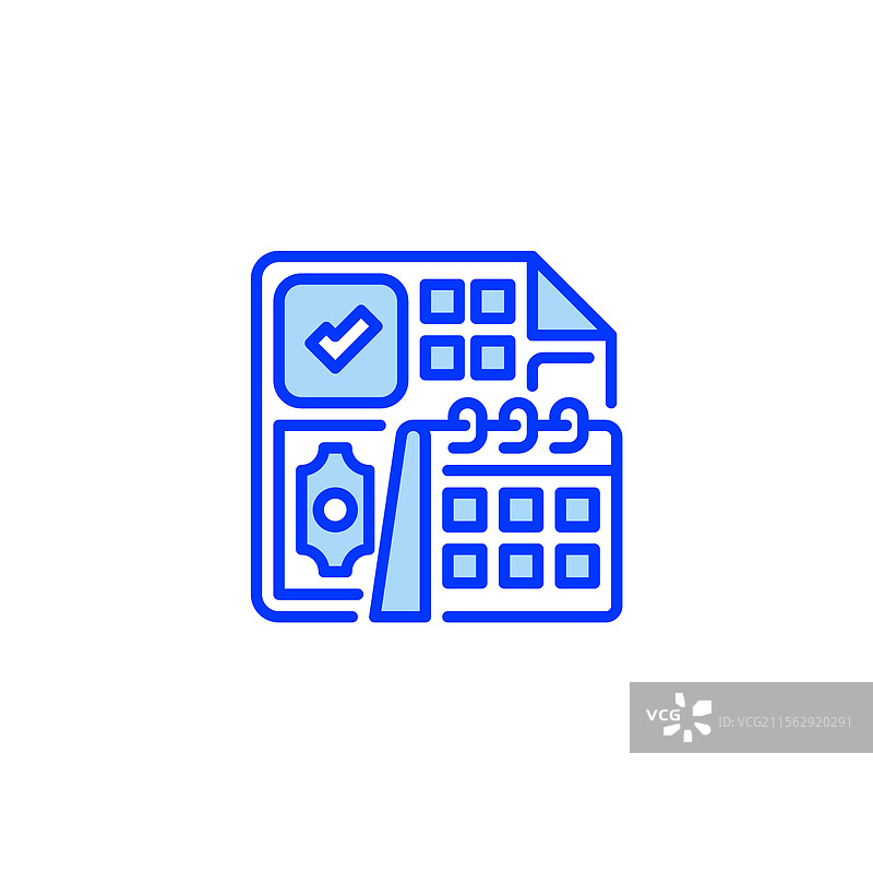 养老金计划线条图标通用创意优质图片素材