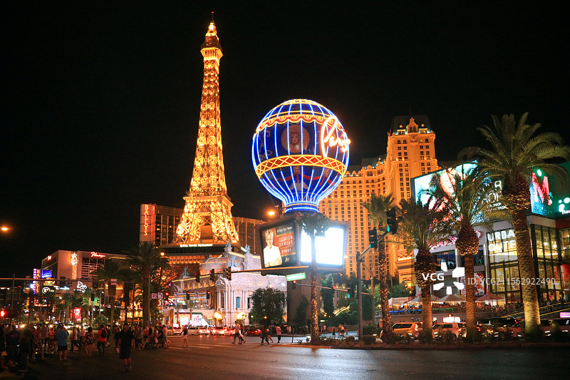 拉斯维加斯城市夜景图片素材
