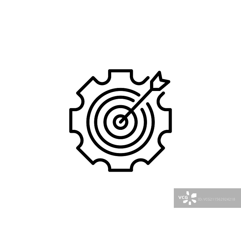 目标设定线条图标，通用创意优质设计图片素材