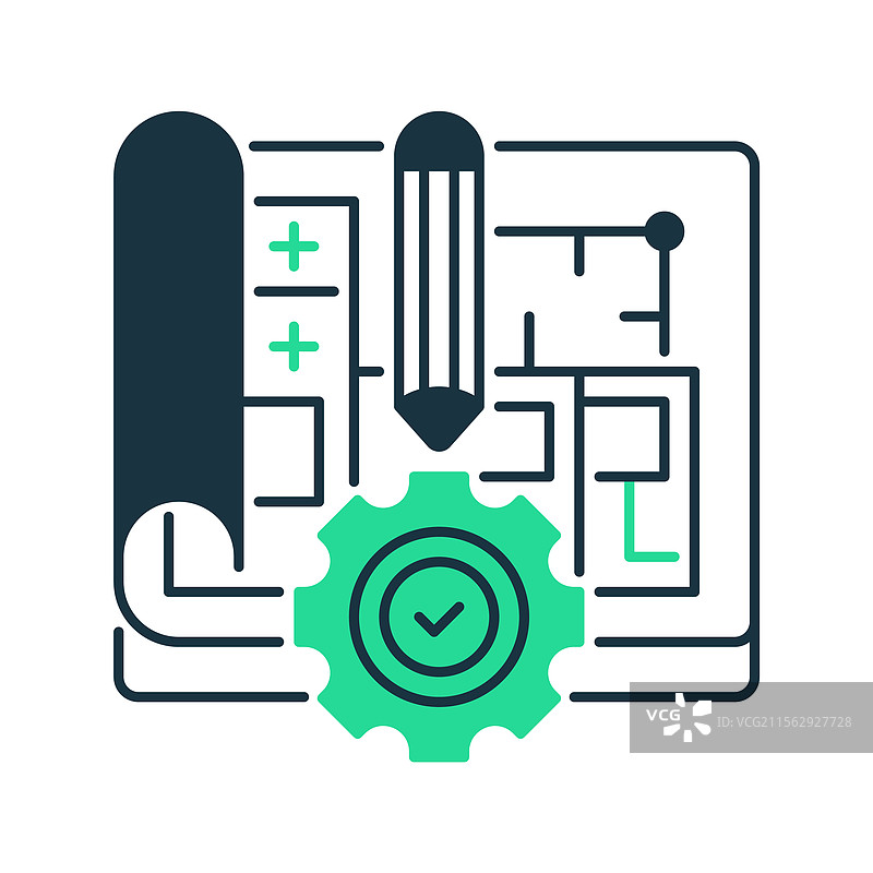 蓝图线条图标 通用 创意 高端图片素材