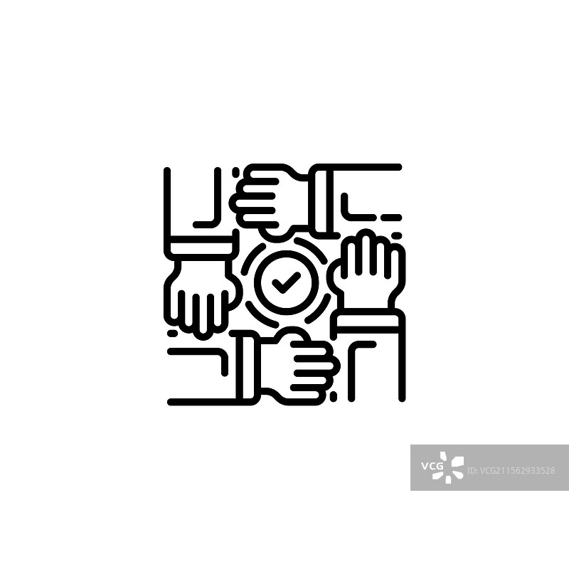 团队建设线条图标 通用 创意 高端图片素材
