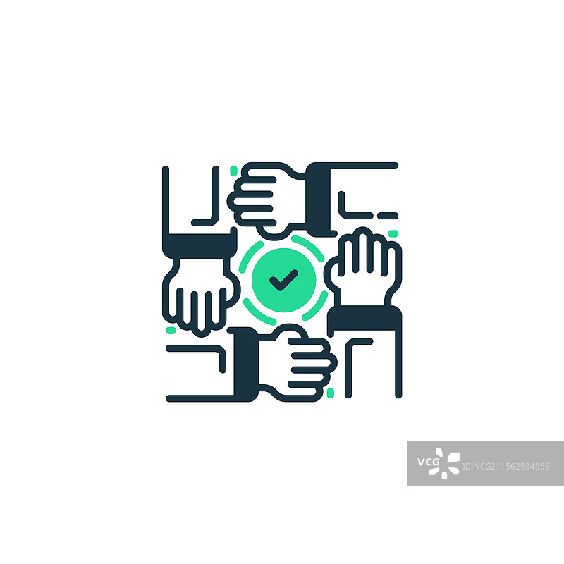 团队建设线条图标 通用 创意 高端图片素材