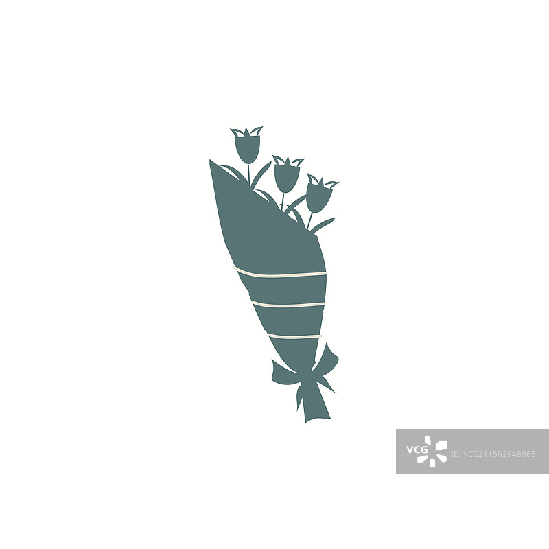 背景上的花束图标图片素材