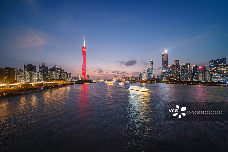 广州地标建筑夜景图片素材