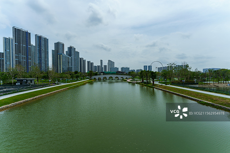 佛山市顺德区大良欢乐海岸及华侨城图片素材