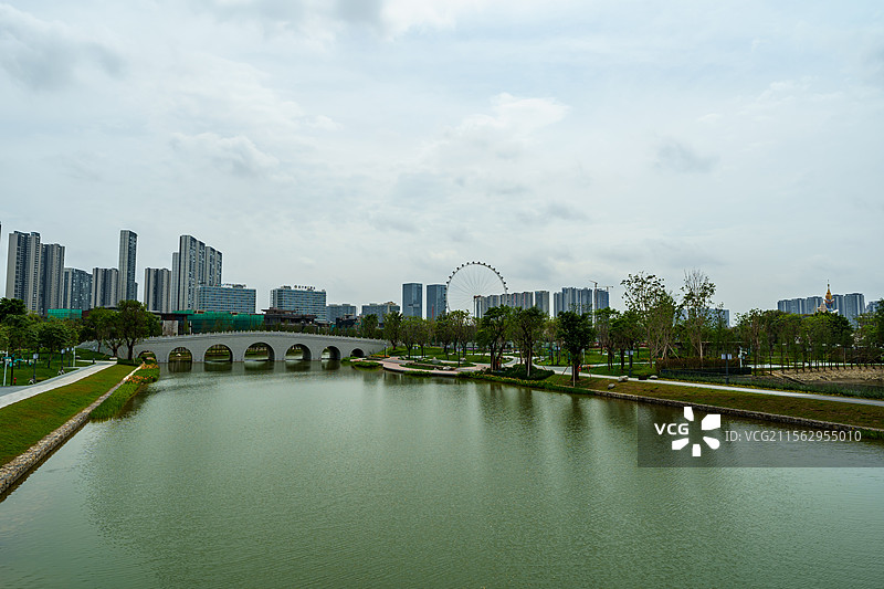 佛山市顺德区大良欢乐海岸及华侨城图片素材