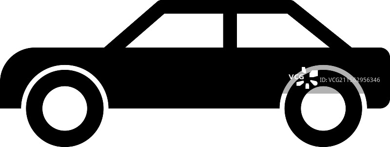 黑色汽车轮廓 交通工具图标 运输符号图片素材
