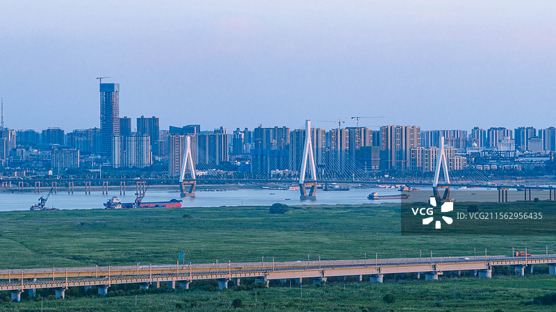 岳阳洞庭湖洞庭大桥图片素材