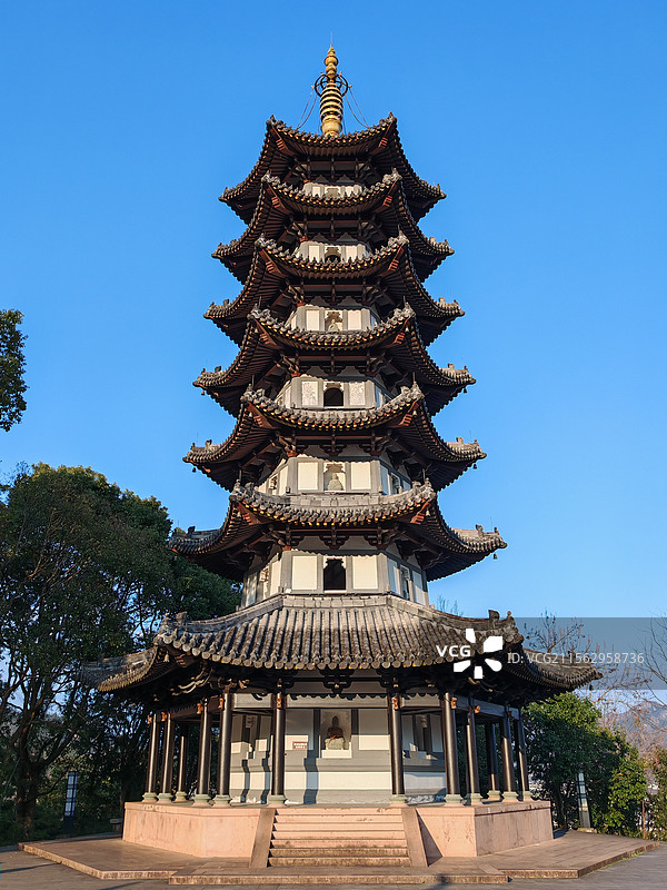 温州岩头古村文峰塔图片素材