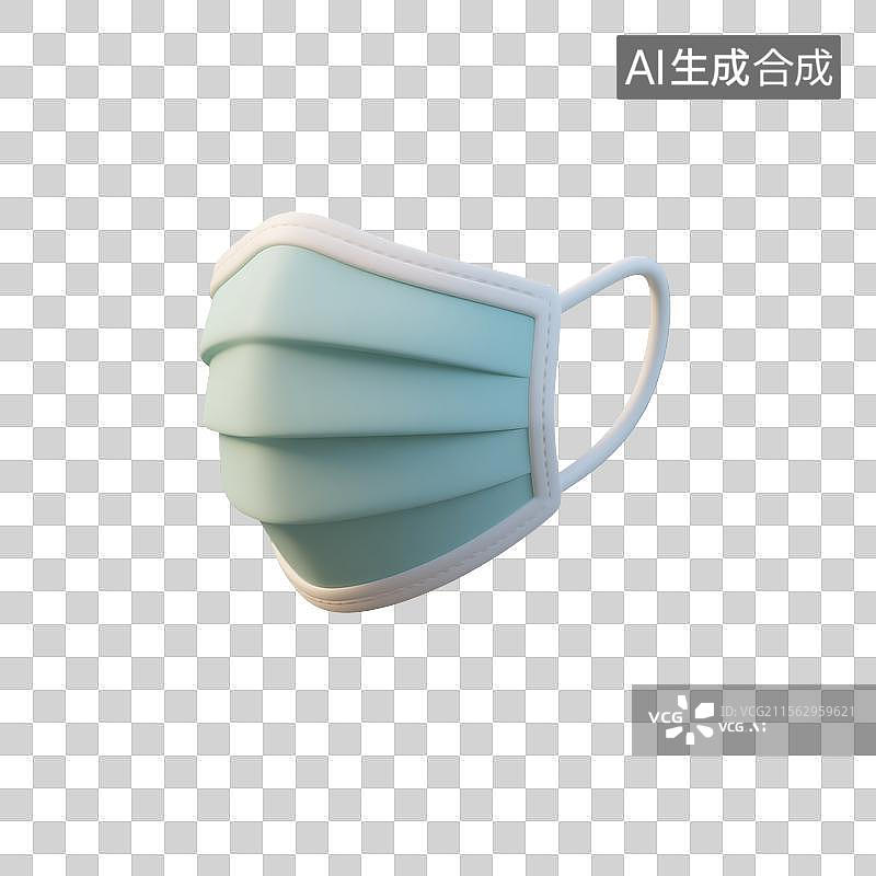 【AI数字艺术】一个口罩的3d图标图片素材