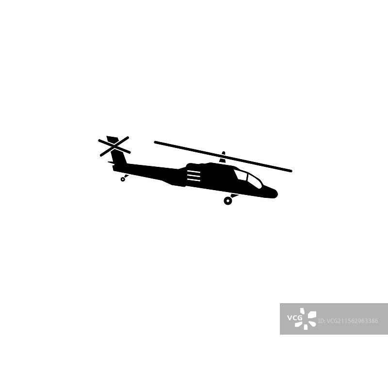 直升机飞行运输航空实心扁平图标图片素材