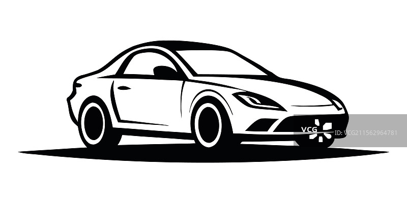 黑色现代汽车侧视图图片素材