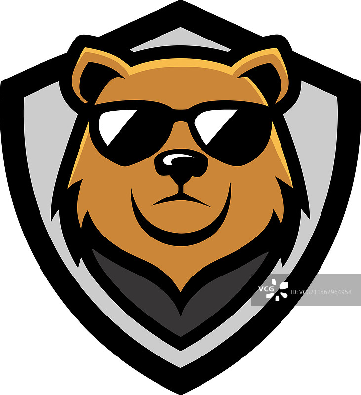 熊毛皮大衣标志图片素材