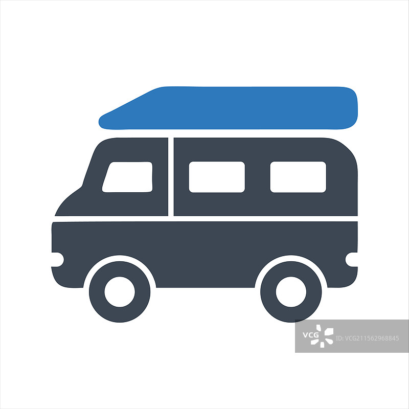 公共交通图标与旅行汽车图标图片素材