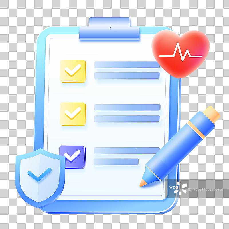 3D写字板和写字笔医疗概念免抠元素图片素材