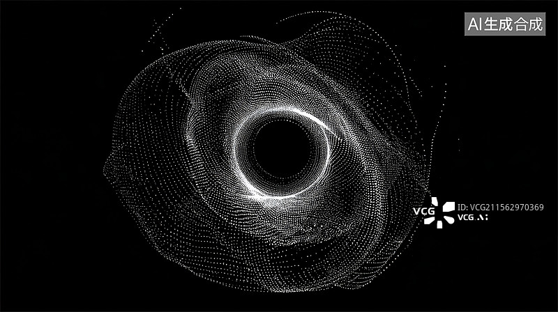 【AI数字艺术】抽象粒子环形结构图片素材