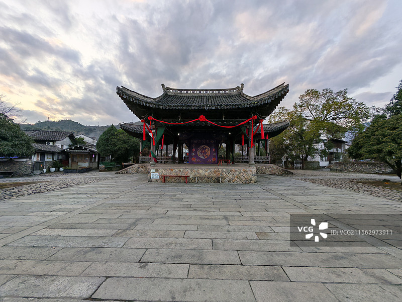 温州岩头古村戏台图片素材