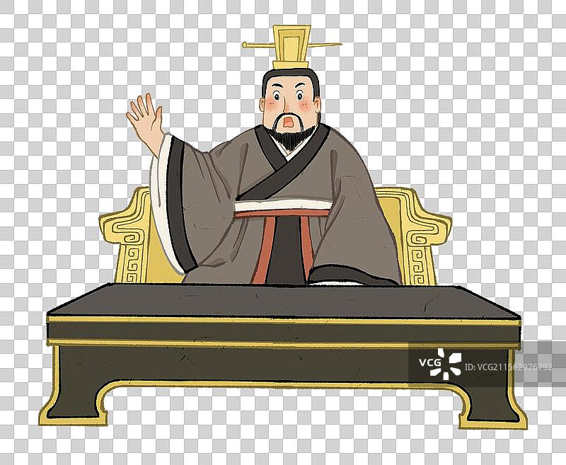 历史典故完璧归赵古代蔺相如不怕秦王在皇宫宫殿上怒摔和氏璧插画图片素材