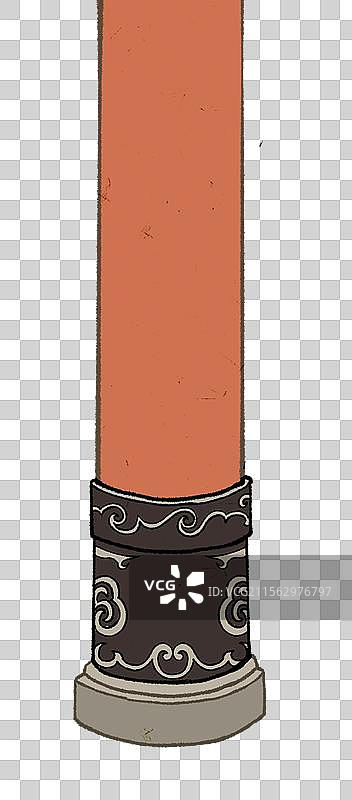 历史典故皇宫宫殿柱子场景插画元素图片素材