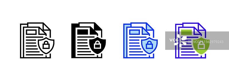 机密文件图标线性风格标志图片素材