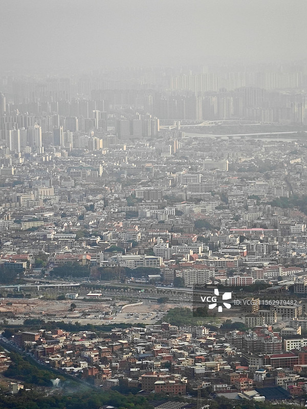 泉州清源山南台岩俯瞰城市风光图片素材