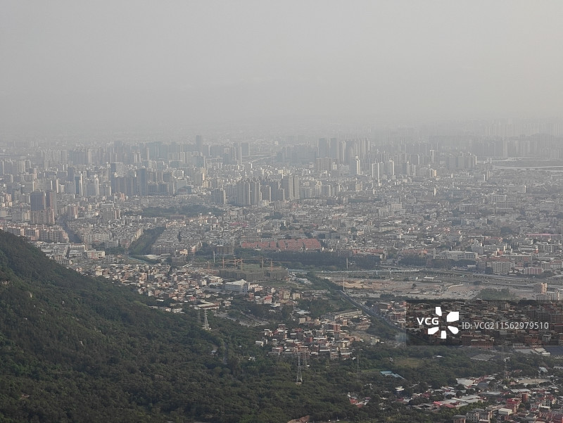 泉州清源山南台岩俯瞰城市风光图片素材