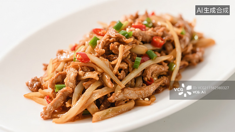 【AI数字艺术】鱼香肉丝美食家常菜图片素材