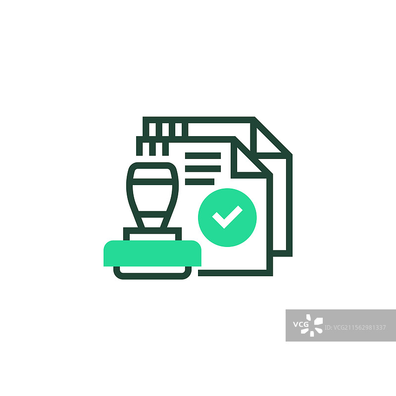 移动概念的许可图标线性风格标志图片素材